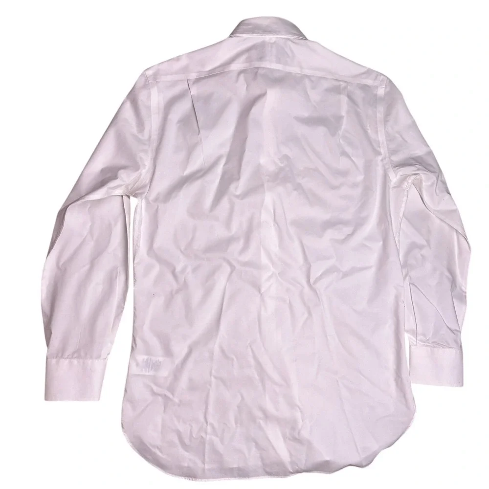Polo Ralph Lauren Button Down Shirt Mens 15 White Custom Fit Purepress Cotton